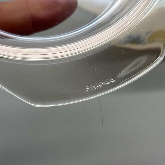 Vintage Arcuisine France Milk Glass Casserole Dish With Pastel Floral Band - Picture 5 of 8